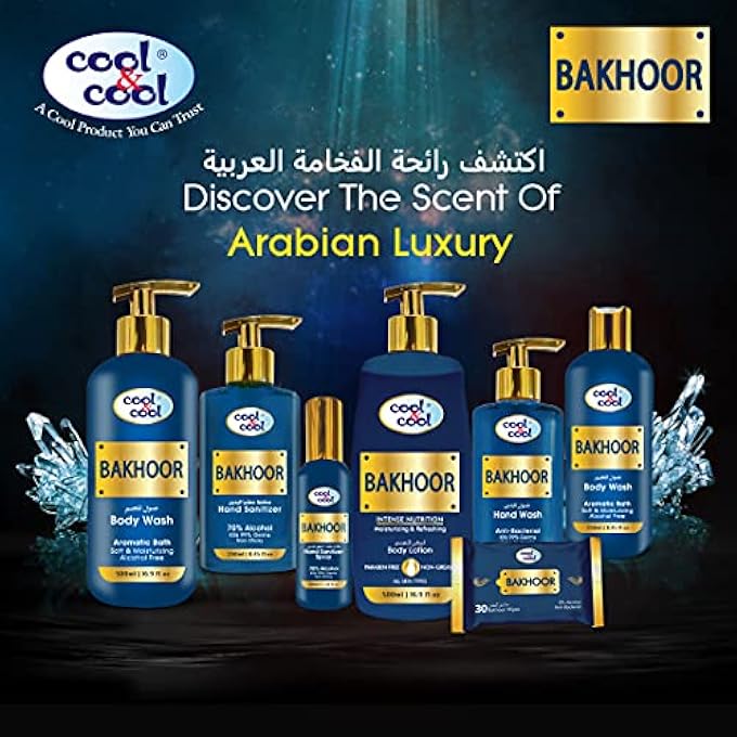 Cool & Cool ARABIC SERIES BAKHOOR HAND WASH -250ML - ANTIBACTERIAL, ALCOHOL-FREE, MOISTURIZING WITH VITAMIN E, 99% GERM-KILLING FORMULA - Image 5